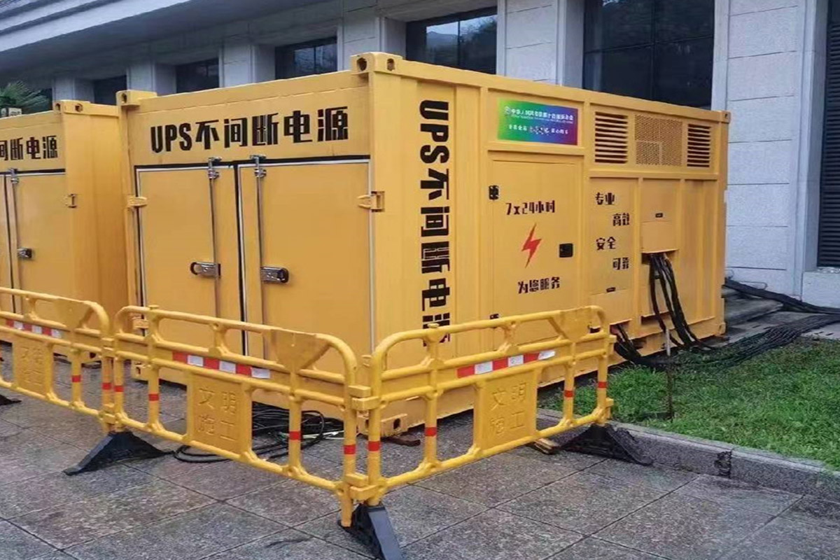 天元发电机租赁施工现场
